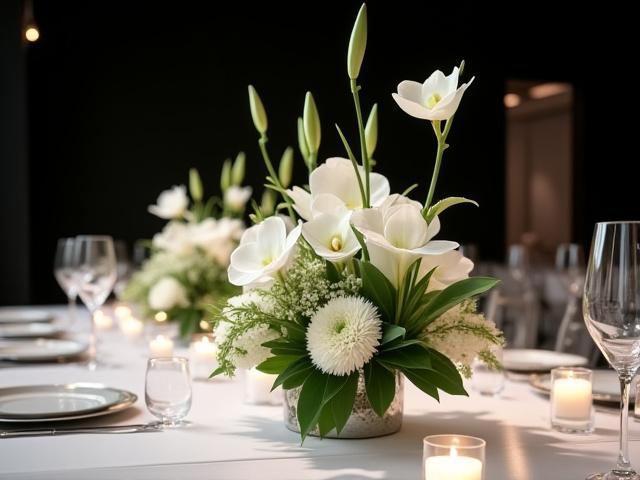 Sophisticated floral arrangements for a corporate event
